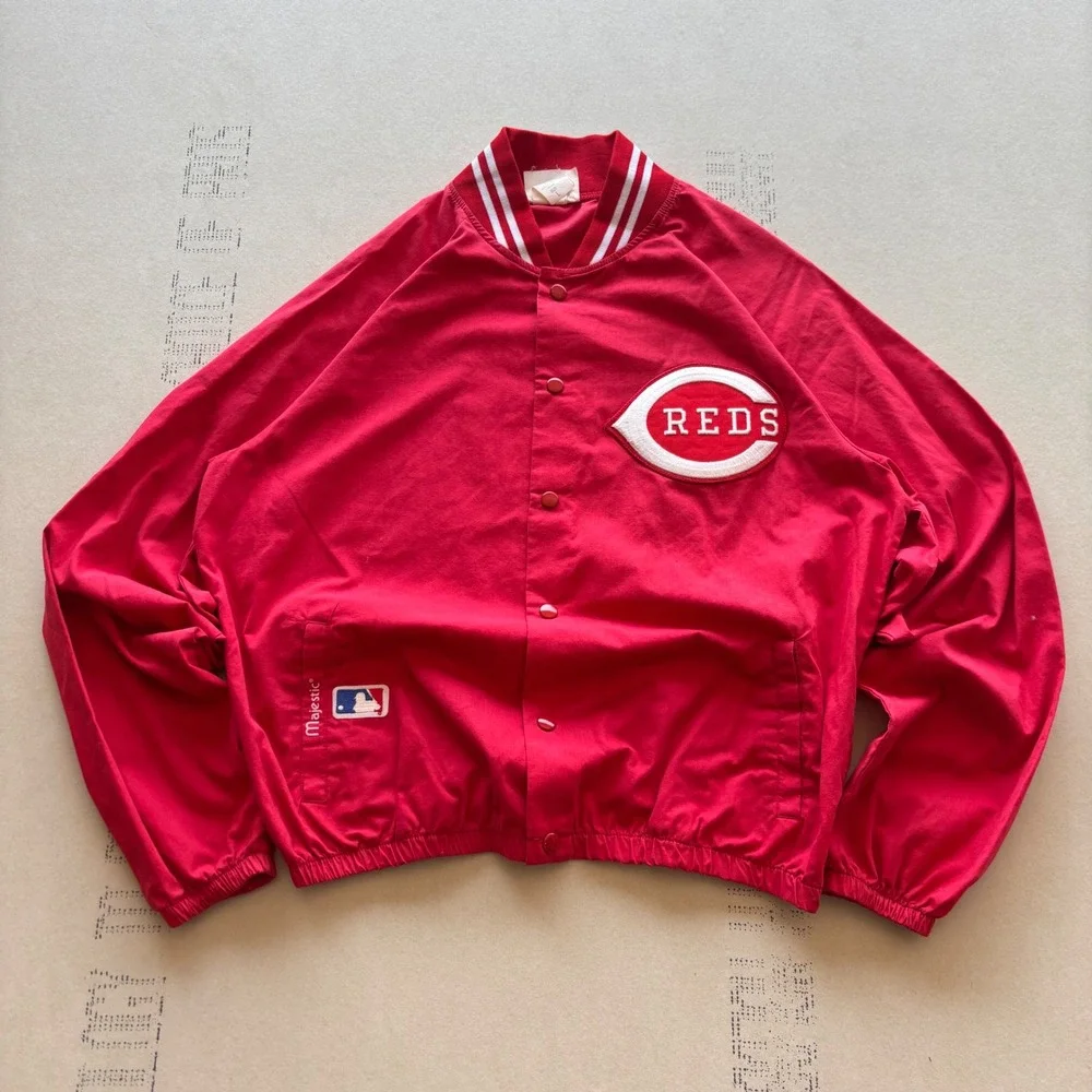 Vintage 90s Majestic Cincinnati‎ Reds MLB Bomber Jacket